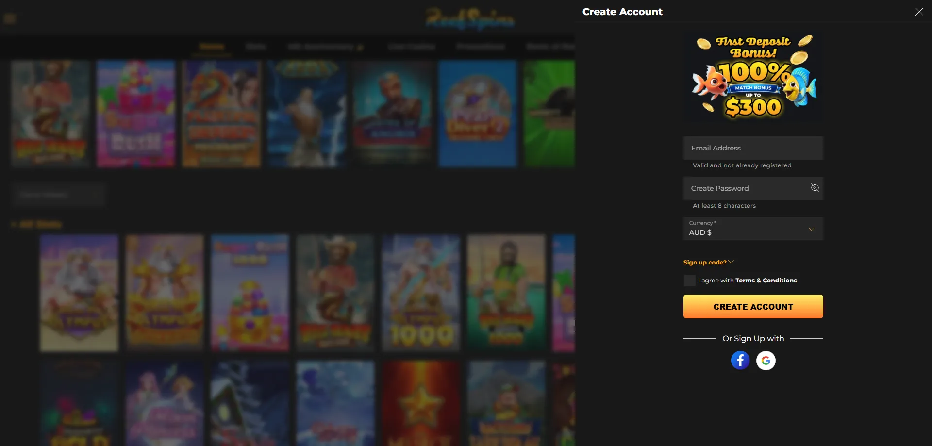 How to register at ReefSpins Casino &mdash; step-by-step sign up guide